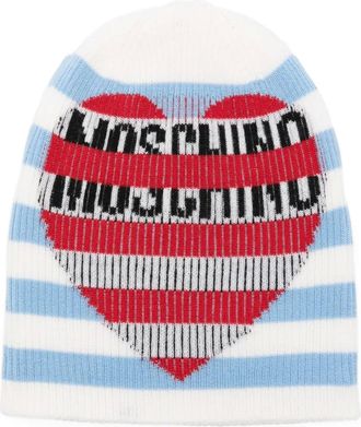 Moschino Berretto a righe - Bianco