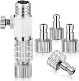 OEM Kit Adaptador De Acoplamiento De Liberaci&oacute;n R&aacute;pida (1 Unidad) Para Aer&oacute;grafo, Juego De Adaptadores De Desconexi&oacute;n Para Pistola Pulverizadora Con 5 Con