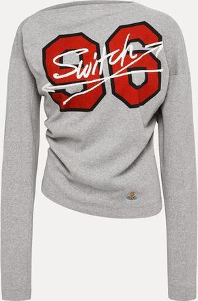 Vivienne Westwood 96 Switch Long Sleeve Hebo Top Rib Jersey Grey XXL Unisex