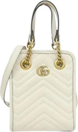 Gucci Pre-owned Vintage Mini Handtas - Dames - Vintage Mini Tas - Wit - ONE Size - Leer - Vintage