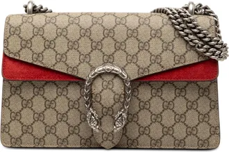 Gucci Pre-owned Womens Medium Gg Supreme Dionysus Shoulder Bag - Grey Textile - One Size