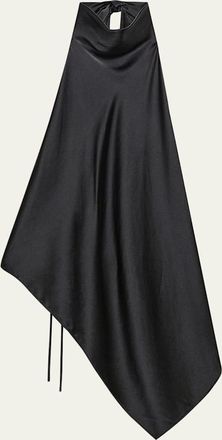 Helmut Lang Silk Tie Scarf Top