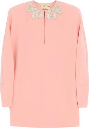 Valentino Embroidered Cady Couture Short Dress