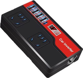 OEM Inversor De Corriente Para Coche De 12v/24v Cc A 220v Ca, Convertidor Autom&aacute;tico De Potencia De 2000w Con 4 Puertos Usb, Pantalla Digital Y Adaptadore