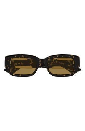 Bottega Veneta 53mm Rectangular Sunglasses in Havana at Nordstrom
