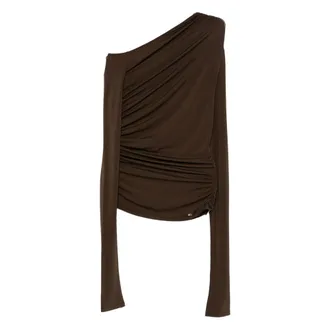 Amiri One-shoulder Ruched Top