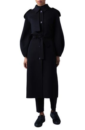 Mackage Ceyla Double Face Wool Coat in Black at Nordstrom, Size X-Large