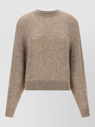 Brunello Cucinelli sequined mohair alpaca-blend crew-neck sweater
