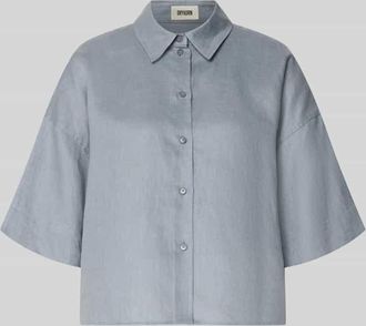 Drykorn Drykorn Boxy Fit Leinenbluse Modell YARIKA in Bleu, Gr&ouml;&szlig;e 34
