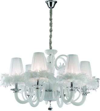 Dmora L&aacute;mpara Colgante Davagna, Estructura De Vidrio, Blanca