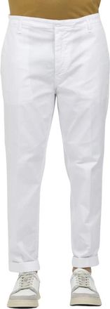 Dondup Zyan Carrot Gabardine Combat Broek - Heren - Vrijetijds broeken - Wit - W32 - Katoen - Broeken