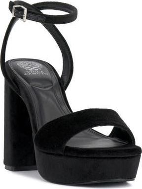 Vince Camuto Pendry Ankle Strap Platform Sandal in Black Black at Nordstrom Rack, Size 11
