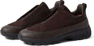 Ermenegildo Zegna Triple Stitch Monte Sneaker in Dark Brown at Nordstrom, Size 9.5