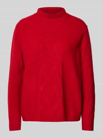 Street One Strickpullover mit gerippten Abschl&uuml;ssen in Rot, Gr&ouml;&szlig;e 38