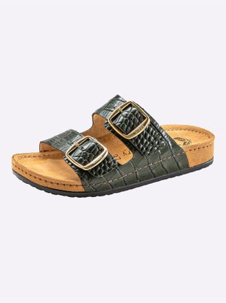 Mubb Hausschuh MUBB, Damen, Gr. 37, gr&uuml;n, Rindsleder, Schuhe Hausschuh