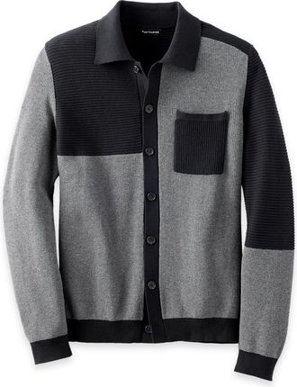 Paul Fredrick Cotton Button Front Polo