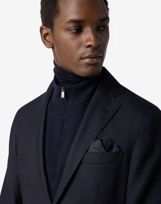 Corneliani Blue pure silk pocket square