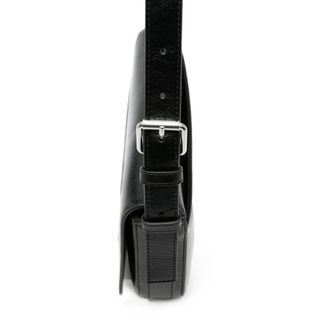 Alexander Wang Embossed Logo Leather Shoulder Bag - Black