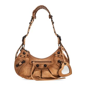 Balenciaga Shoulder Bags, female, Brown, Size: ONE SIZE Le Cagole S Shoulder Bag