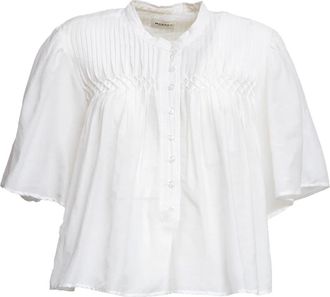 Isabel Marant Isabel Marant, Blouses, female, White, Size: 2XS Smock Top in Cotton Voile