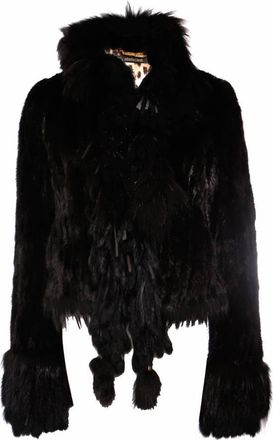 Roberto Cavalli zwarte nerts bontjas