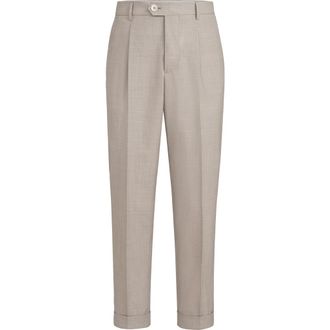 Brunello Cucinelli Virgin wool trousers in Brown at Nordstrom, Size 58 It