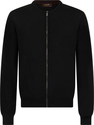 Moorer Casale Cashmere Cardigan - Heren - Cashmere truien - Zwart - S - Kasjmier - Truien & Vesten