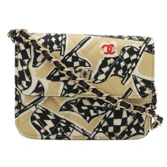 Chanel Pre-owned Mini Matelasse Schoudertas - Dames - Pre-owned - Beige - Maat: ONE Size Leer