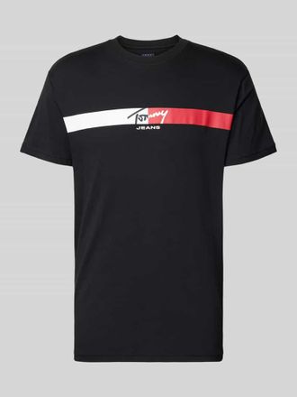 Tommy Jeans Regular Fit T-Shirt aus reiner Baumwolle in Black, Gr&ouml;&szlig;e XXL