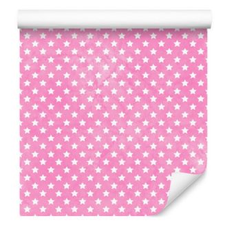 OEM Carta Da Parati Con Stelle Rosa Cipria, Centro Rosa Cipria 50x1000 Cm