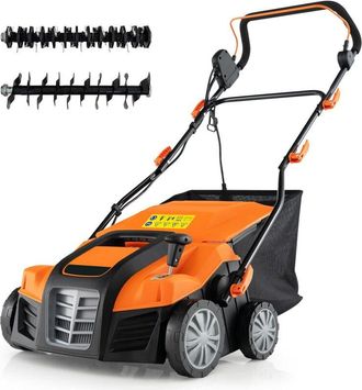 Costway Costway - Cortac&eacute;sped El&eacute;ctrico 2000w, Cortac&eacute;sped Con Bolsa Recolectora De 55 L, Cable Y Motor: 3500 Rpm, Con Ajuste De Altura De 3 Posiciones Y De P