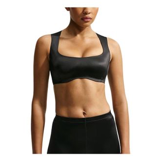 Nike (WMNS) Nike SKIMS Satin Shine Open-Scoop Bra Obsidian IR8694-054