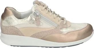 Durea Schoenen, Dames, Beige, 38 EU, Leer, Torrone Sneaker