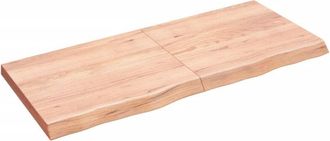 vidaXL Vidaxl - Estante pared madera roble tratada marrón claro 140x60x(2-6) cm