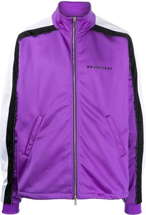 VTMNTS side stripes zip-up jacket - men - Polyamide/Polyester - M - Purple