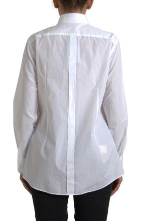 Dolce & Gabbana Womens Cotton Collared Long Sleeves Shirt White
