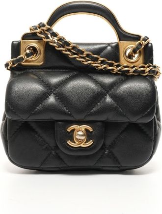 Chanel Matelasse Black Clear Chain/Shoulder Wallet (Pre-Owned)