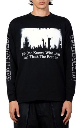 Pleasures Incognito Graphic Print Cotton Shirt in Black at Nordstrom, Size Large