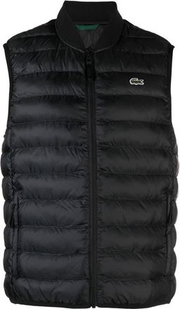 Lacoste Golf Essentials padded gilet - men - Polyester/Polyester - 50 - Black