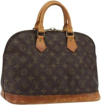 Louis Vuitton Pre-owned Alma Handtas - Dames - Vintage Handtas - Bruin - ONE Size - Leer - Vintage