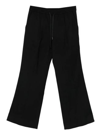Juun.J drawstring pleated trousers - Black