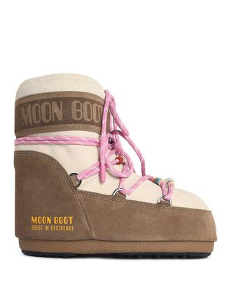 Moon Boot Moon Boot Beige Suede Low Top