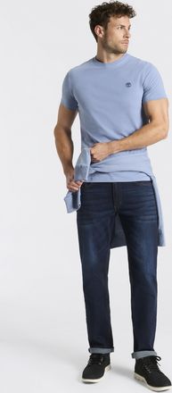 Timberland T-Shirt TIMBERLAND DUNSTAN RIVER Short Sleeve Tee, Herren, Gr. XXL, stone wash, Single Jersey, Obermaterial: 100% Baumwolle, Rundhals, Shirts T-Shirt