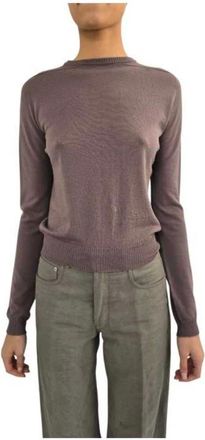 Rick Owens Truien & Vesten, Dames, Roze, S, Wol, Ls Crater Sweater
