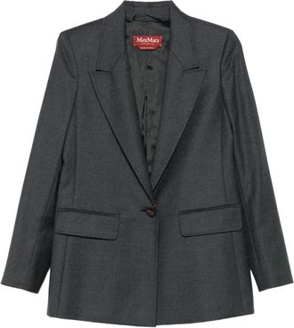 Max Mara Blazer met enkele rij knopen - Grijs