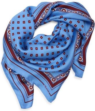 Madewell Medium Silk Bandana in Retro Blue at Nordstrom