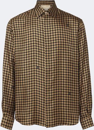 Valentino Garavani Camisa de sarga de seda estampada