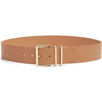 Nordstrom Maren Leather Belt in Tan Macchiato at Nordstrom Rack, Size Small