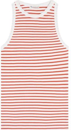 Knowledge Cotton Apparel Racer Rib Top Top f&uuml;r Damen | rosa