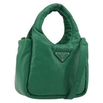 Prada Pre-owned Vintage Handbag - Dames - Pre-owned - Groen - Maat: ONE Size Leer